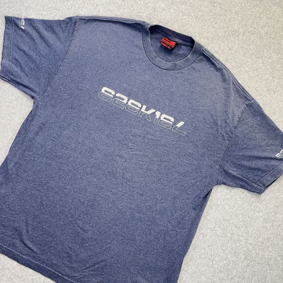 Vintage Ezekiel T-Shirt Mens XL XLarge Blue USA Made Skate Surf Y2K E2EK1EL - Picture 1 of 7